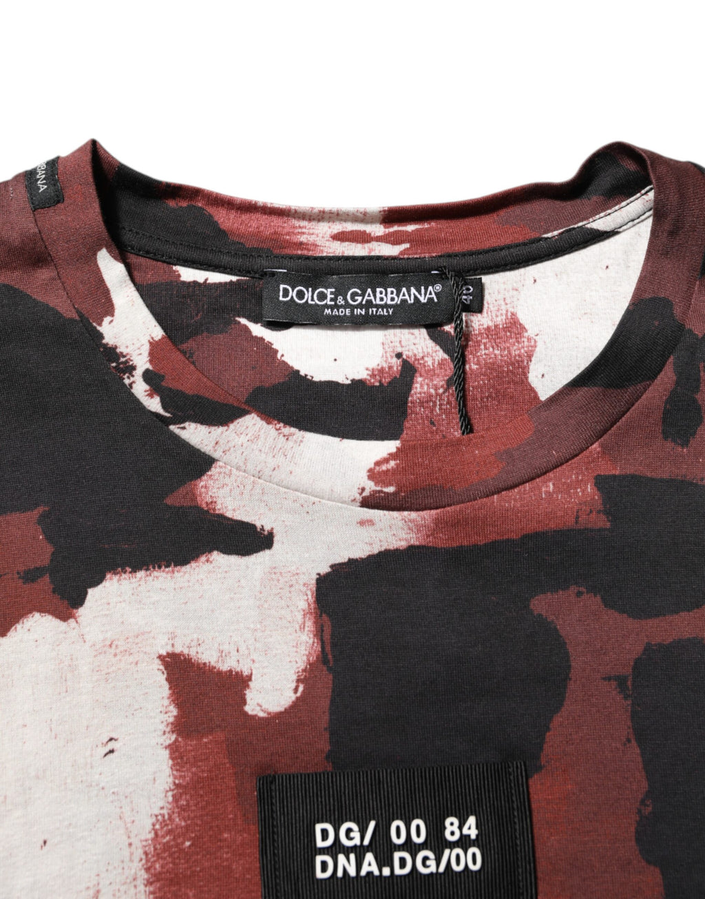 Dolce & Gabbana Multicolor Camouflage Men Crew Neck T-shirt