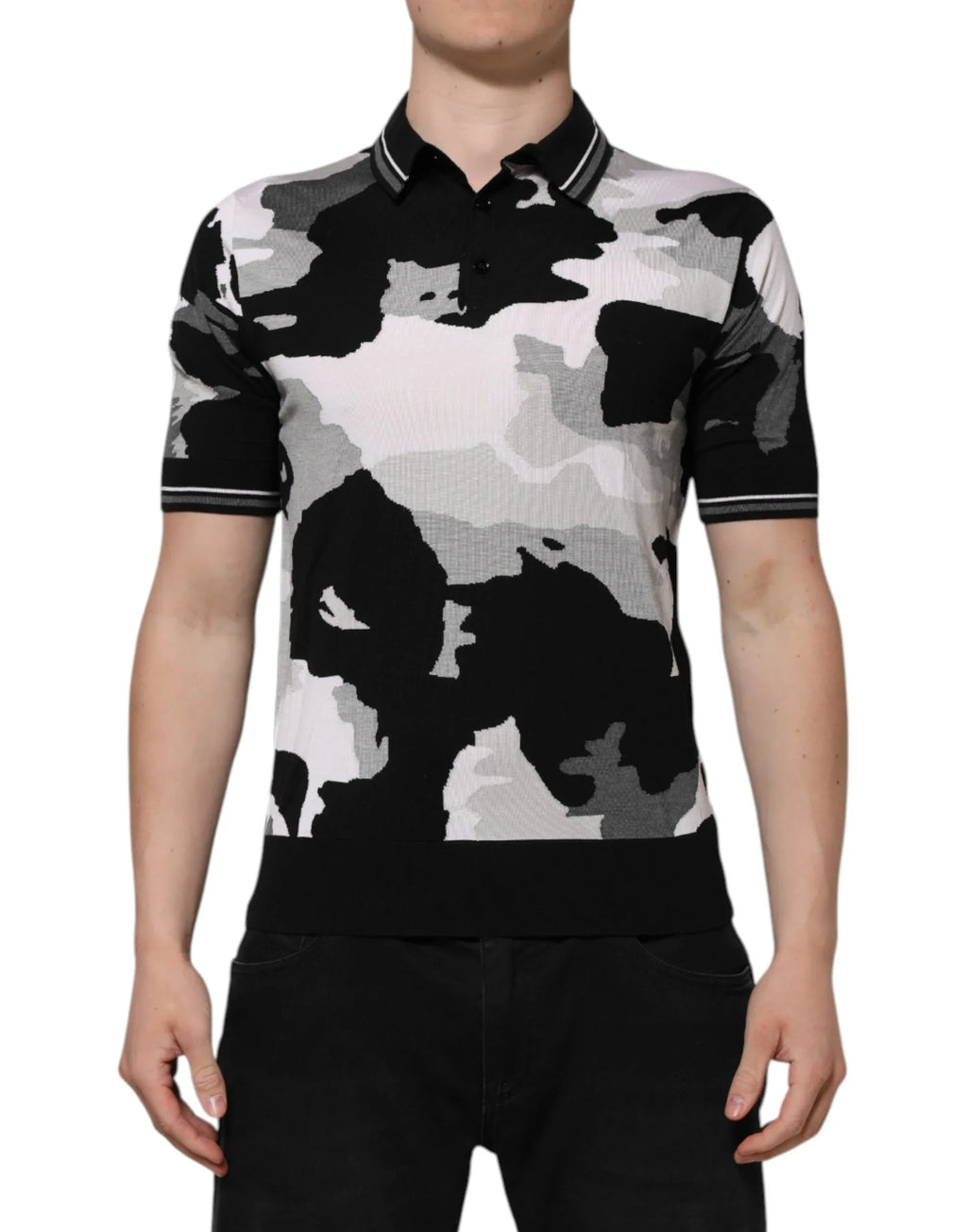 Dolce & Gabbana Multicolor Camouflage Collared Polo T-shirt - Zeiniez