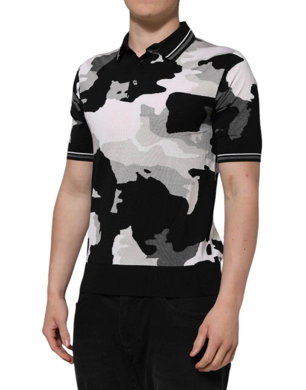 Dolce & Gabbana Multicolor Camouflage Collared Polo T-shirt - Zeiniez