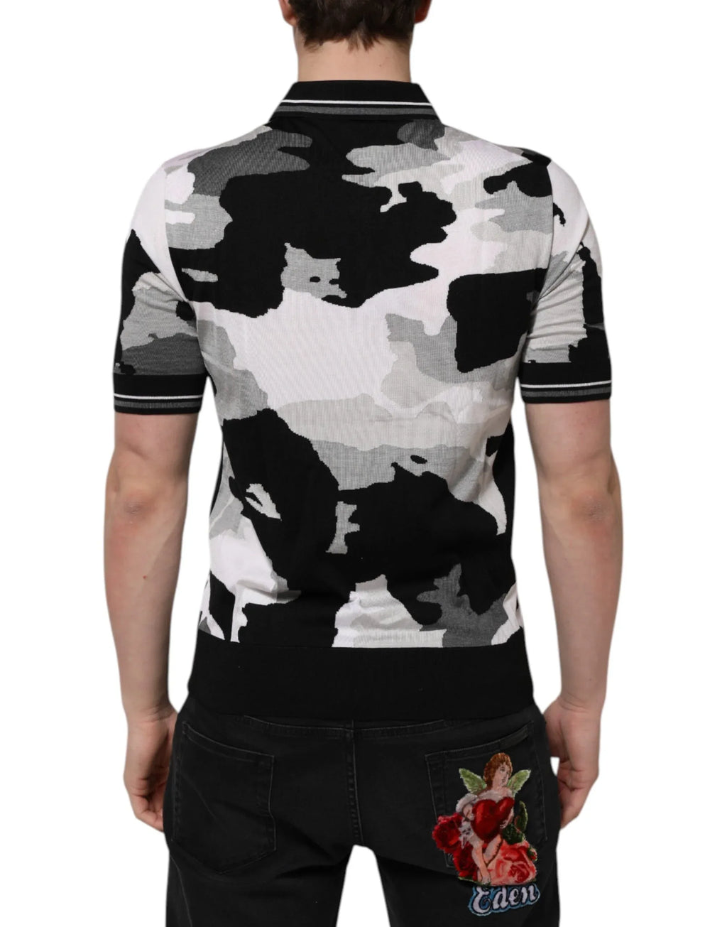 Dolce & Gabbana Multicolor Camouflage Collared Polo T-shirt - Zeiniez