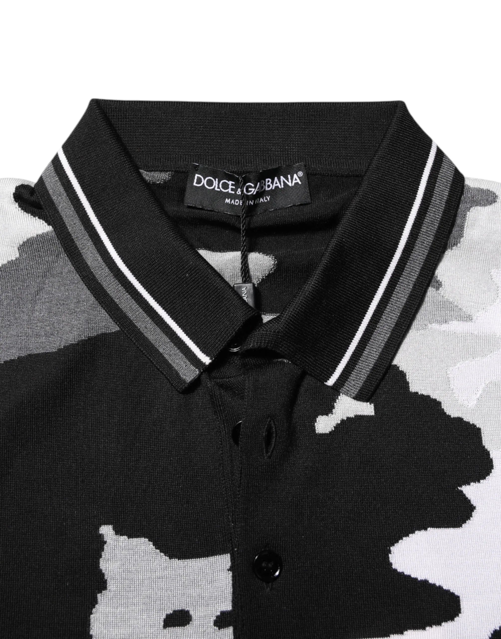Dolce & Gabbana Multicolor Camouflage Collared Polo T-shirt - Zeiniez