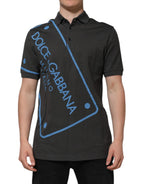 Dolce & Gabbana Dark Gray Short Sleeve Collared Polo T-shirt - Zeiniez