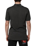 Dolce & Gabbana Dark Gray Short Sleeve Collared Polo T-shirt - Zeiniez