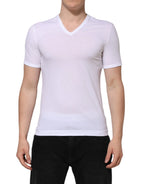 Dolce & Gabbana White Short Sleeves V-neck Underwear T-shirt - Zeiniez