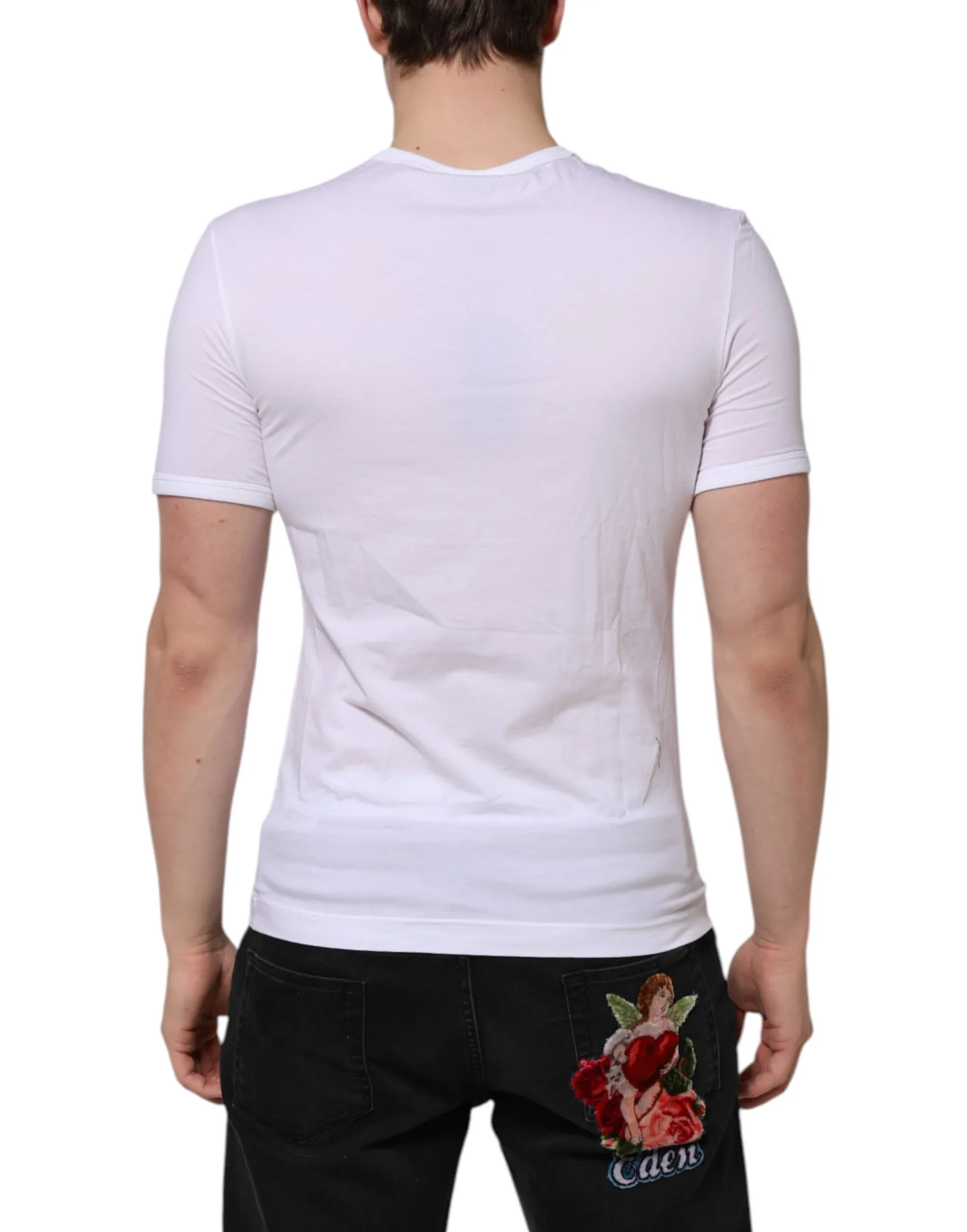 Dolce & Gabbana White Short Sleeves V-neck Underwear T-shirt - Zeiniez