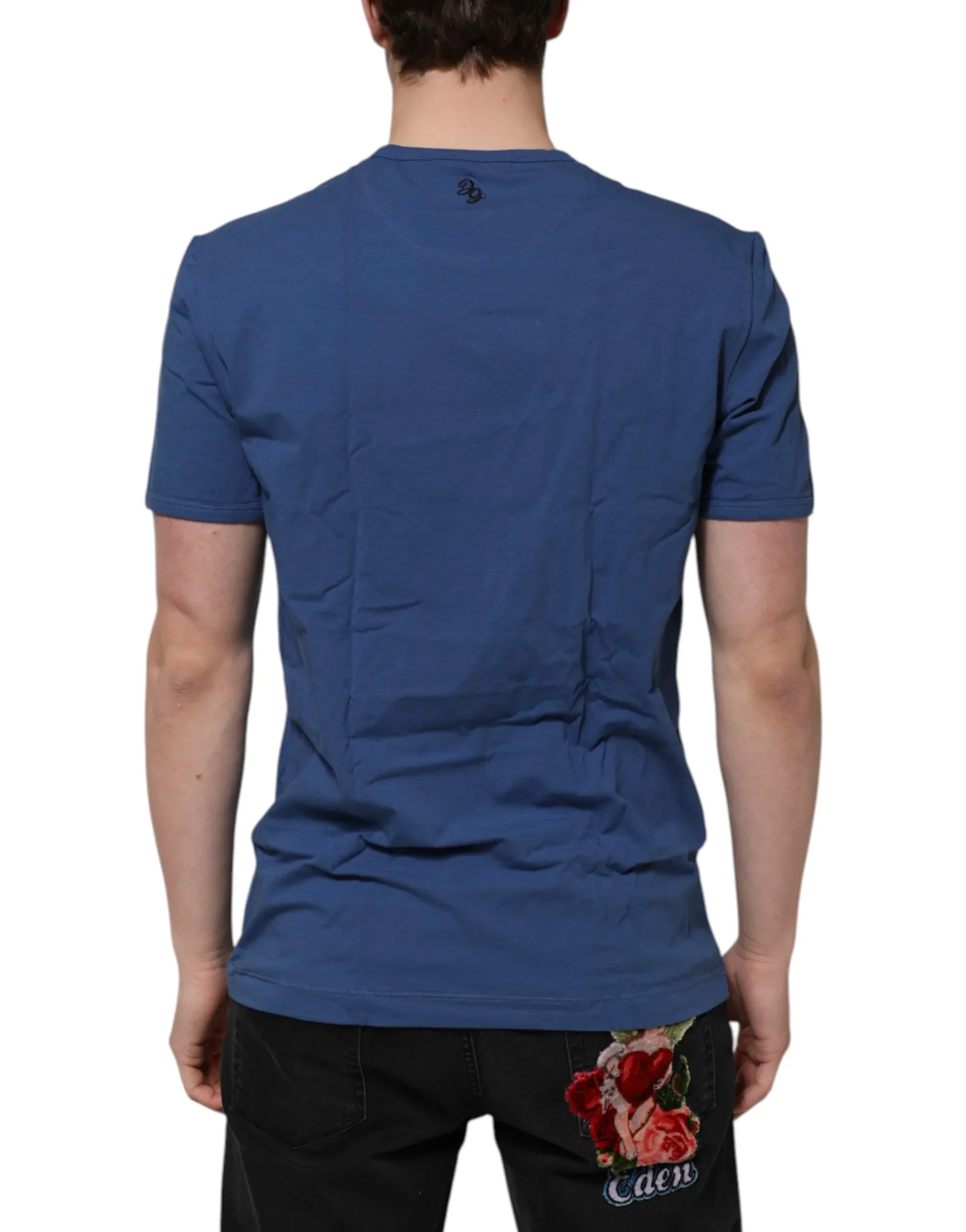 Dolce & Gabbana Blue Cotton Men Round Neck Underwear T-shirt - Zeiniez