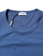 Dolce & Gabbana Blue Cotton Men Round Neck Underwear T-shirt - Zeiniez
