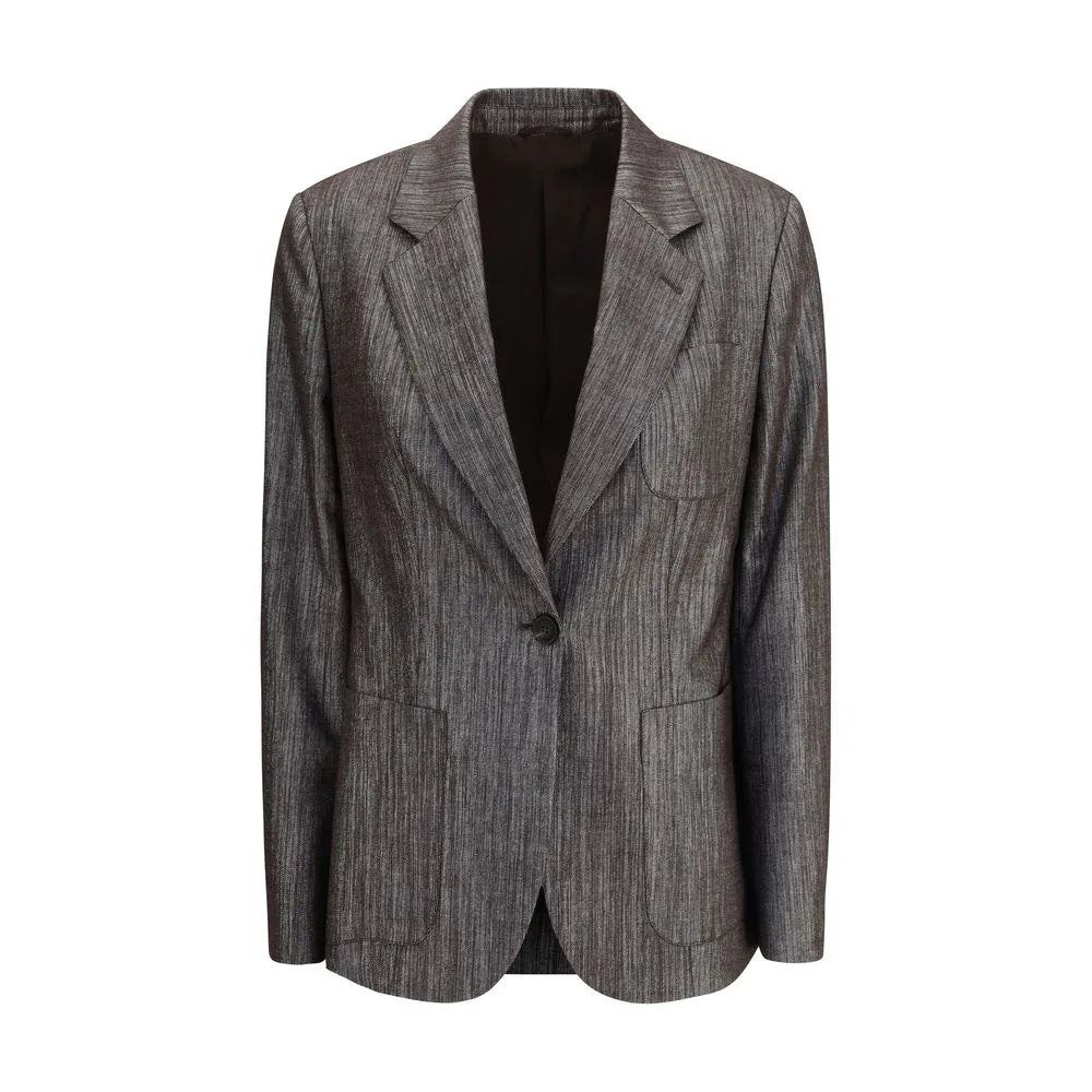 Brunello Cucinelli Bicolor Polyester Blazer - Zeiniez