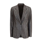Brunello Cucinelli Bicolor Polyester Blazer - Zeiniez