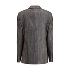 Brunello Cucinelli Bicolor Polyester Blazer - Zeiniez