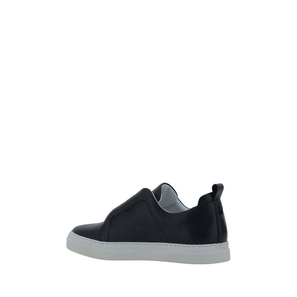 Pierre Hardy Black Calf Leather Bos Taurus Low Top Sneakers - Zeiniez
