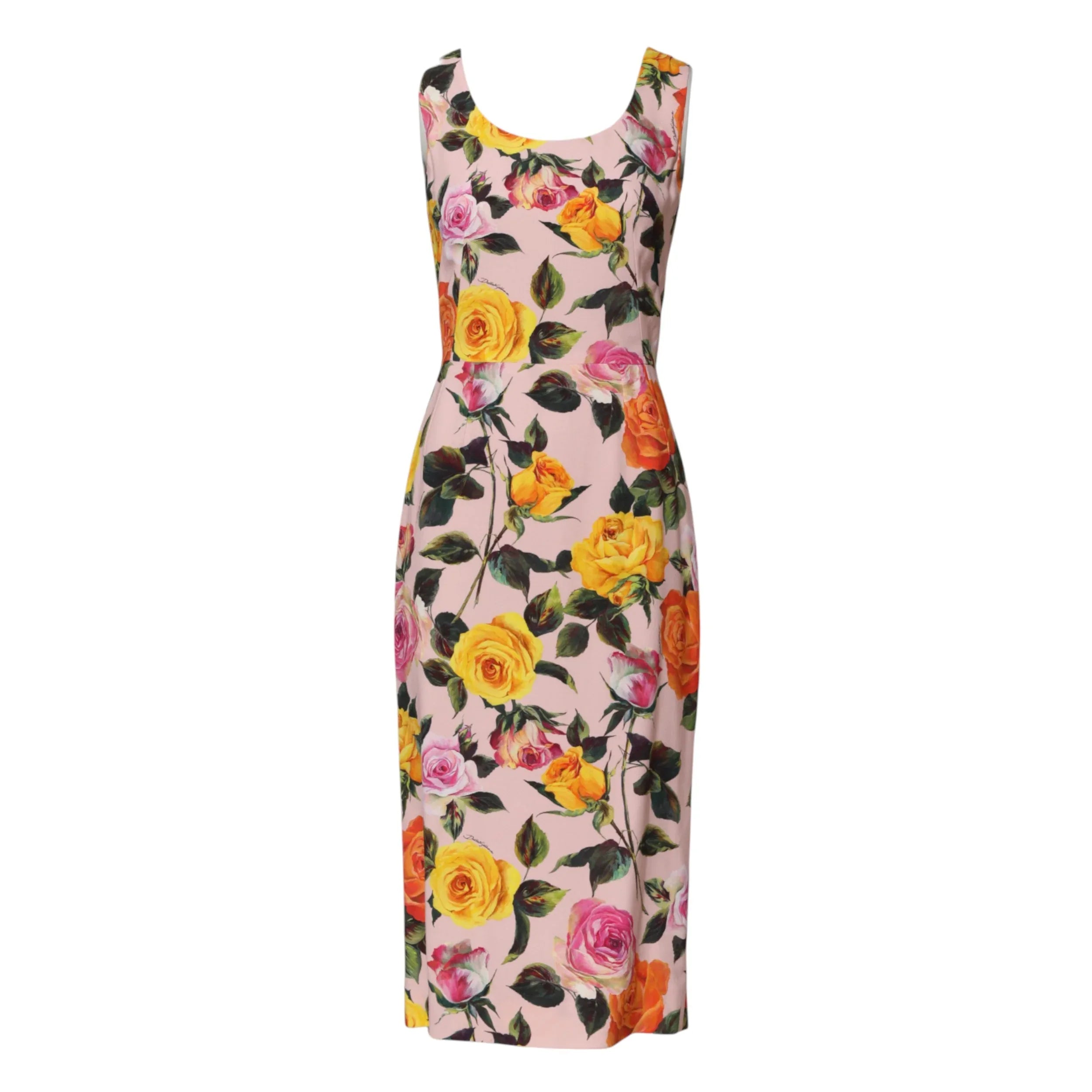 Dolce & Gabbana Multicolor Floral Knee Length Sheath Dress - Zeiniez