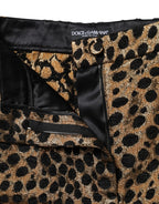 Dolce & Gabbana Brown Leopard High Waisted Hot Pants Shorts - Zeiniez