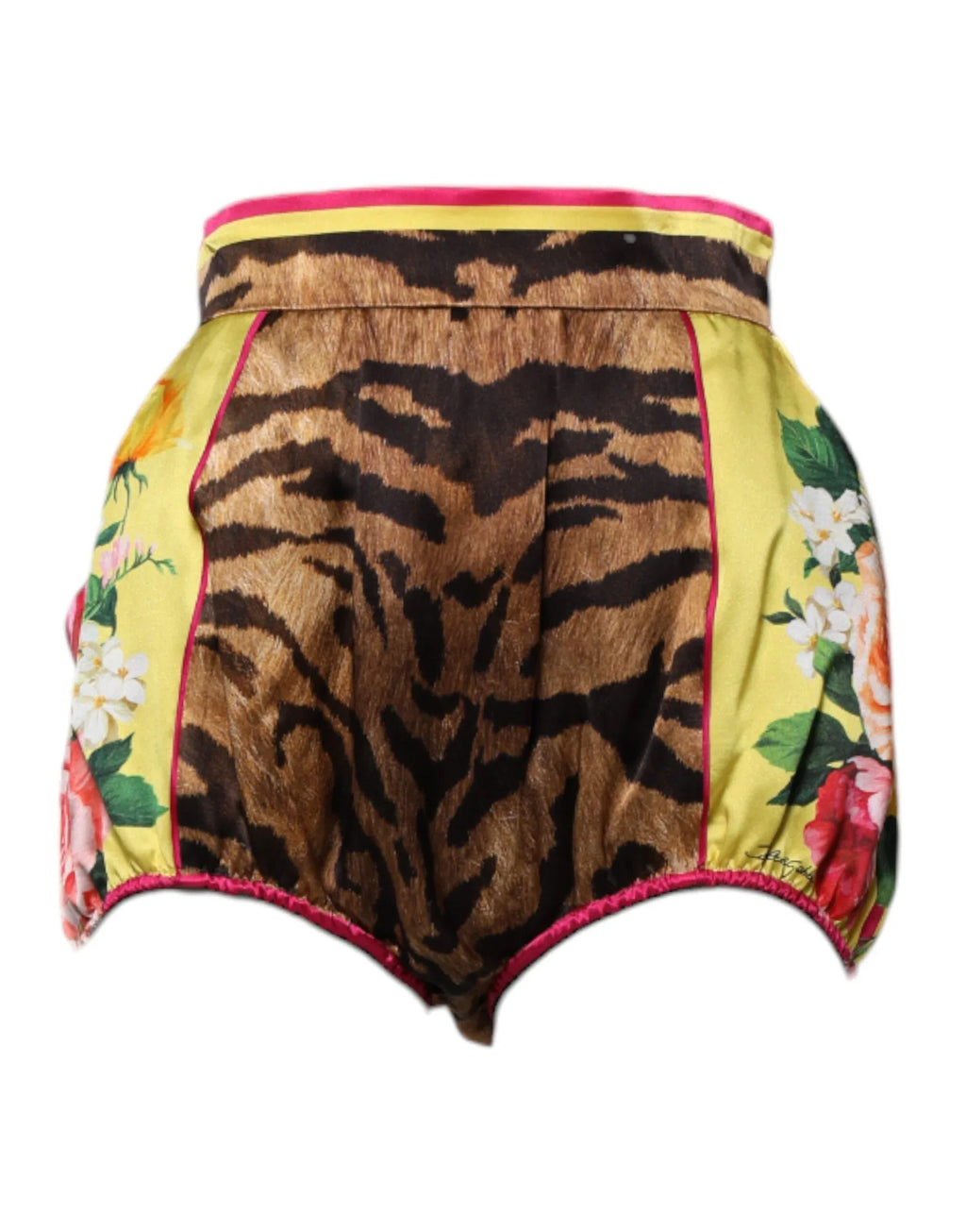 Dolce & Gabbana Multicolor Floral High Waist Hot Pants Shorts - Zeiniez