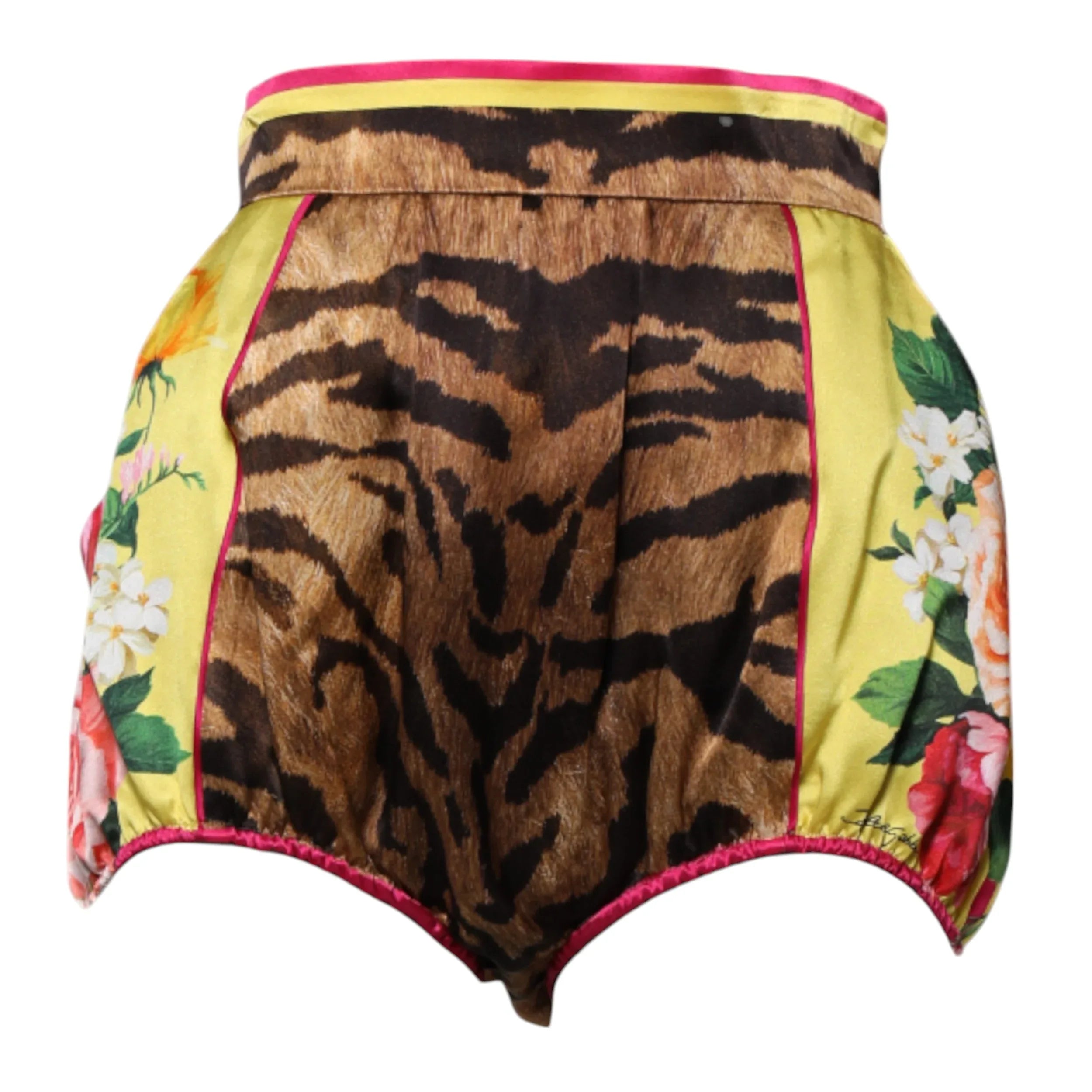 Dolce & Gabbana Multicolor Floral High Waist Hot Pants Shorts - Zeiniez
