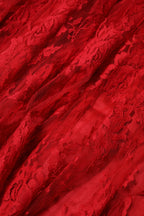 Dolce & Gabbana Red Cotton Floral Lace A-line Long Maxi Skirt - Zeiniez