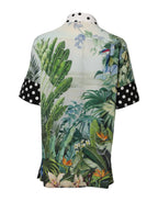 Dolce & Gabbana Multicolor Printed Silk Collared Shirt Top - Zeiniez