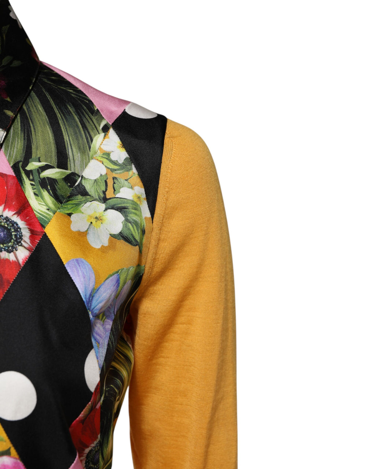 Dolce & Gabbana Multicolor Floral Long Sleeves Polo Top