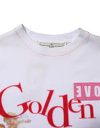 Golden Goose White Printed Round Neck T-shirt - Zeiniez