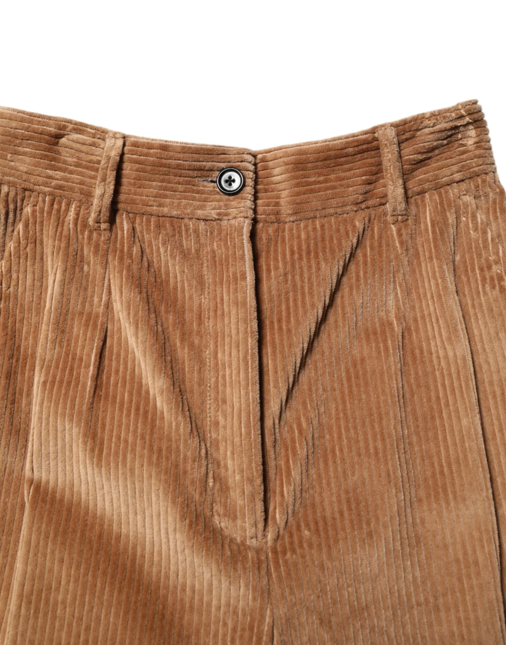 Dolce & Gabbana Brown Cotton Corduroy Tapered Pants - Zeiniez