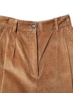 Dolce & Gabbana Brown Cotton Corduroy Tapered Pants - Zeiniez