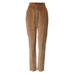 Dolce & Gabbana Brown Cotton Corduroy Tapered Pants - Zeiniez