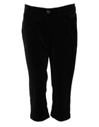 Dolce & Gabbana Black Cotton Skinny Capri Cropped Denim Jeans