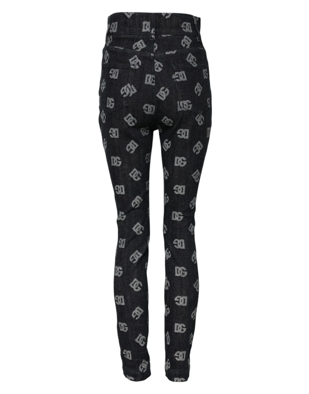 Dolce & Gabbana Black DG Logo High Waist Skinny Denim Jeans - Zeiniez