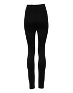 Dolce & Gabbana Black Nylon High Waist Skinny Leggings Pants - Zeiniez