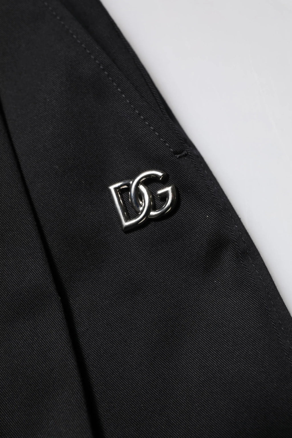 Dolce & Gabbana Black Cotton HighWaist Wide Leg Pants - Zeiniez