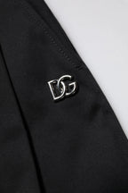 Dolce & Gabbana Black Cotton HighWaist Wide Leg Pants - Zeiniez