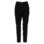 Dolce & Gabbana Black Wool High Waist Tapered Pants - Zeiniez