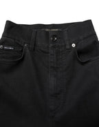 Dolce & Gabbana Black Cotton High Waist Skinny Denim Jeans - Zeiniez