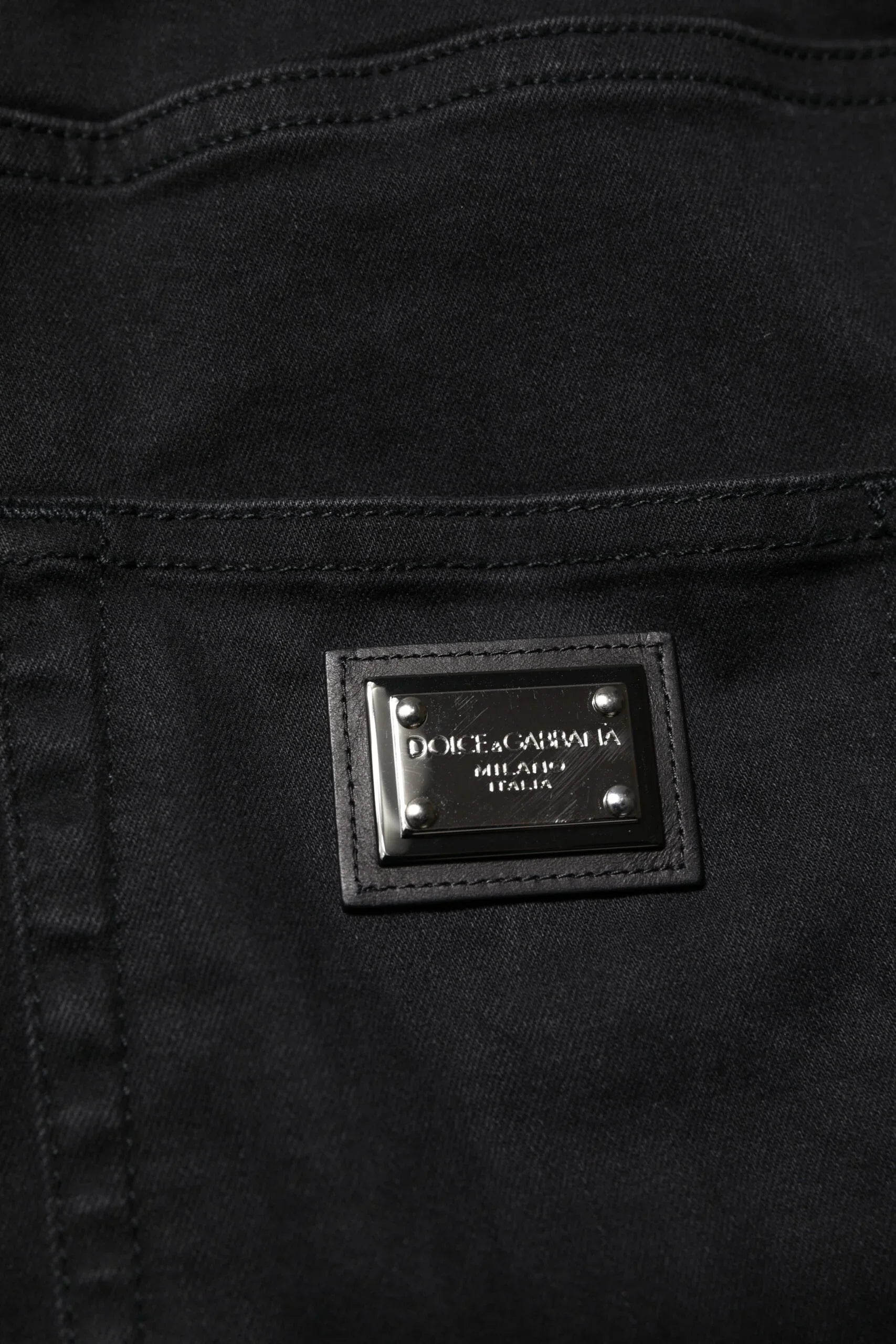 Dolce & Gabbana Black Cotton High Waist Skinny Denim Jeans - Zeiniez