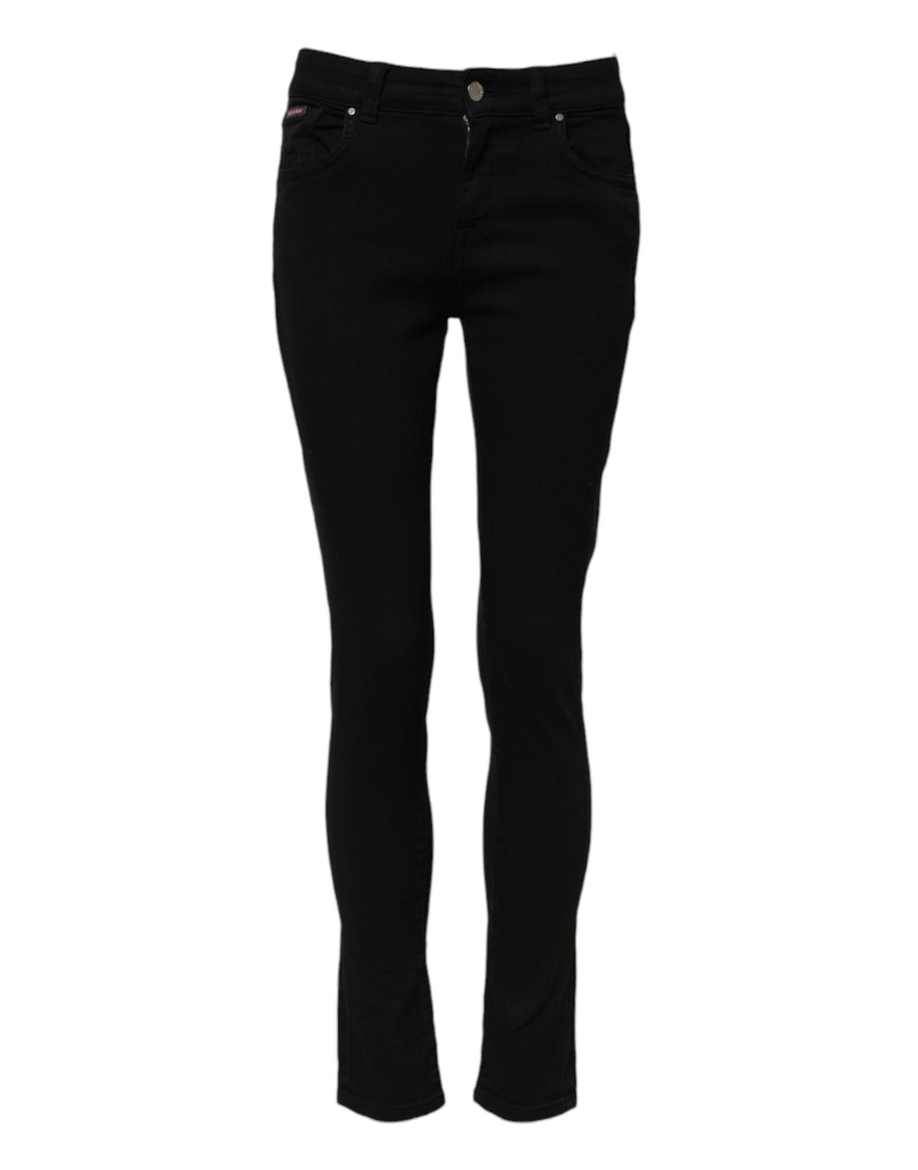 Dolce & Gabbana Black Cotton Skinny Mid Waist Denim Jeans
