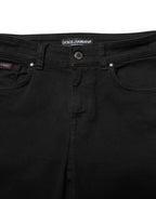 Dolce & Gabbana Black Cotton Skinny Mid Waist Denim Jeans - Zeiniez