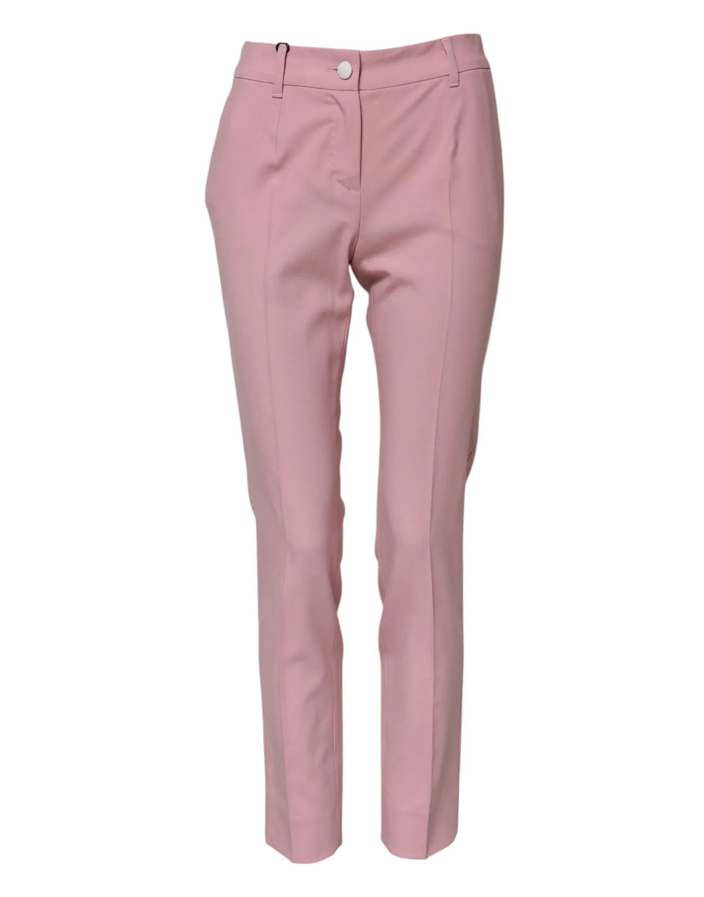 Dolce & Gabbana Pink Wool High Waist Tapered Pants - Zeiniez