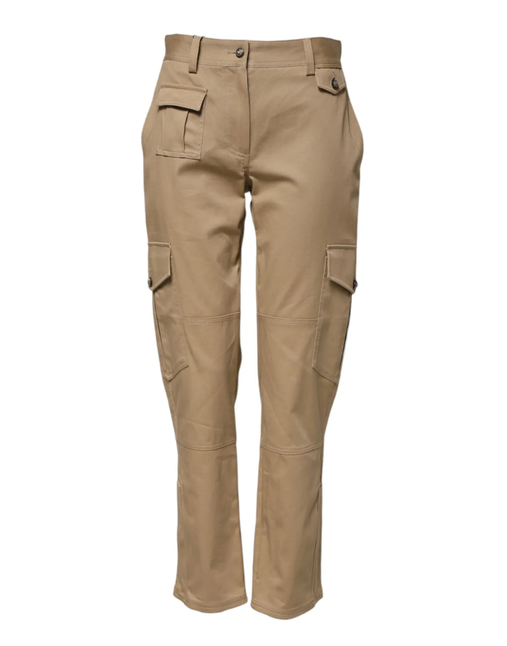 Dolce & Gabbana Beige Mid Waist Cargo Tapered Pants - Zeiniez