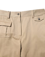 Dolce & Gabbana Beige Mid Waist Cargo Tapered Pants - Zeiniez