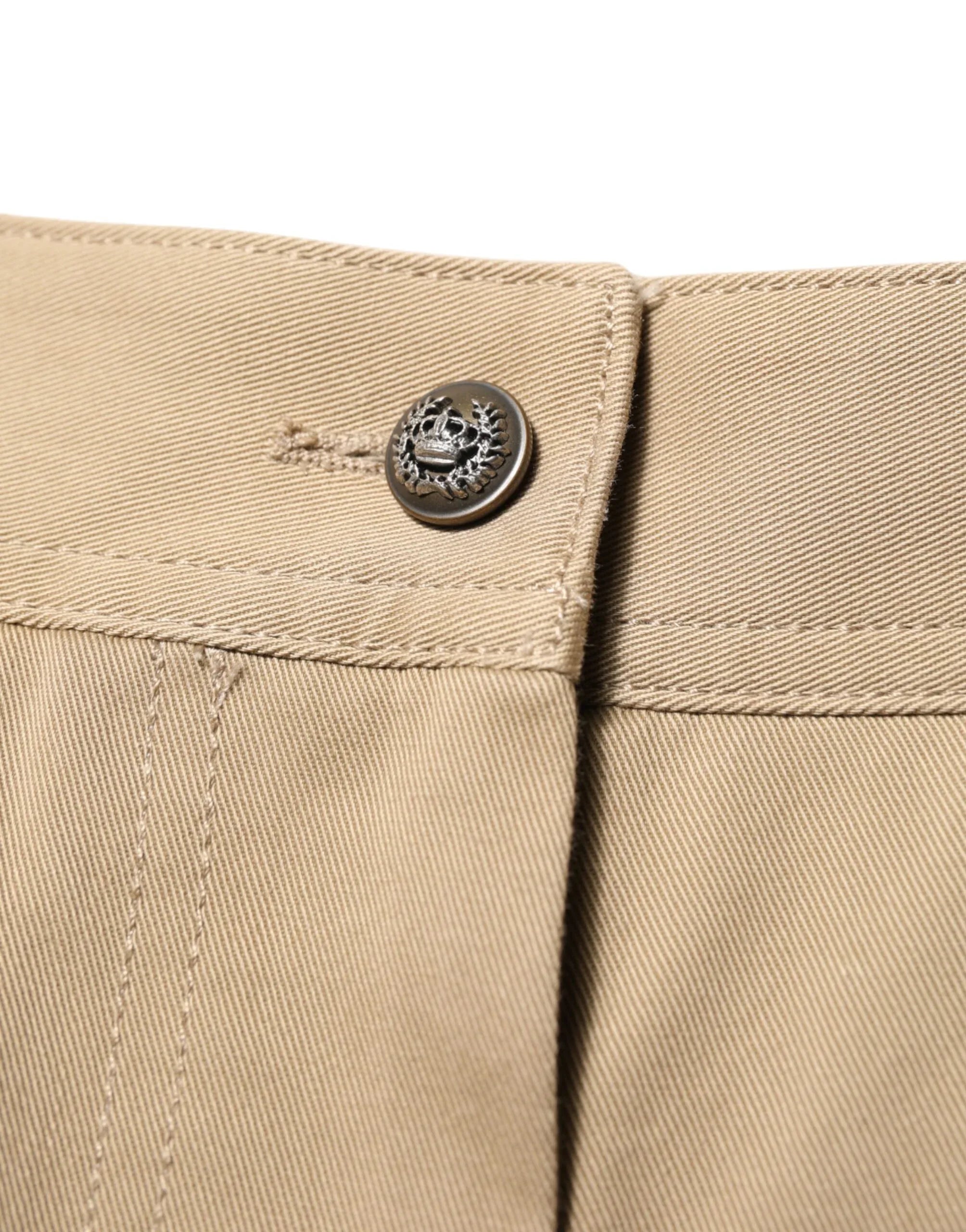 Dolce & Gabbana Beige Mid Waist Cargo Tapered Pants - Zeiniez