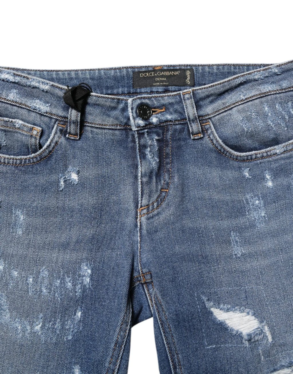 Dolce & Gabbana Blue PRETTY Tattered Skinny Denim Jeans - Zeiniez