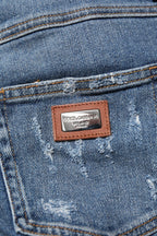 Dolce & Gabbana Blue PRETTY Tattered Skinny Denim Jeans - Zeiniez