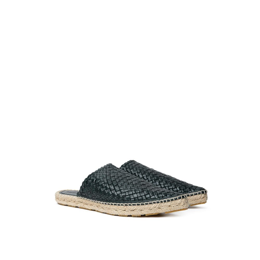 Bottega Veneta Green Leather Espadrilles - Zeiniez