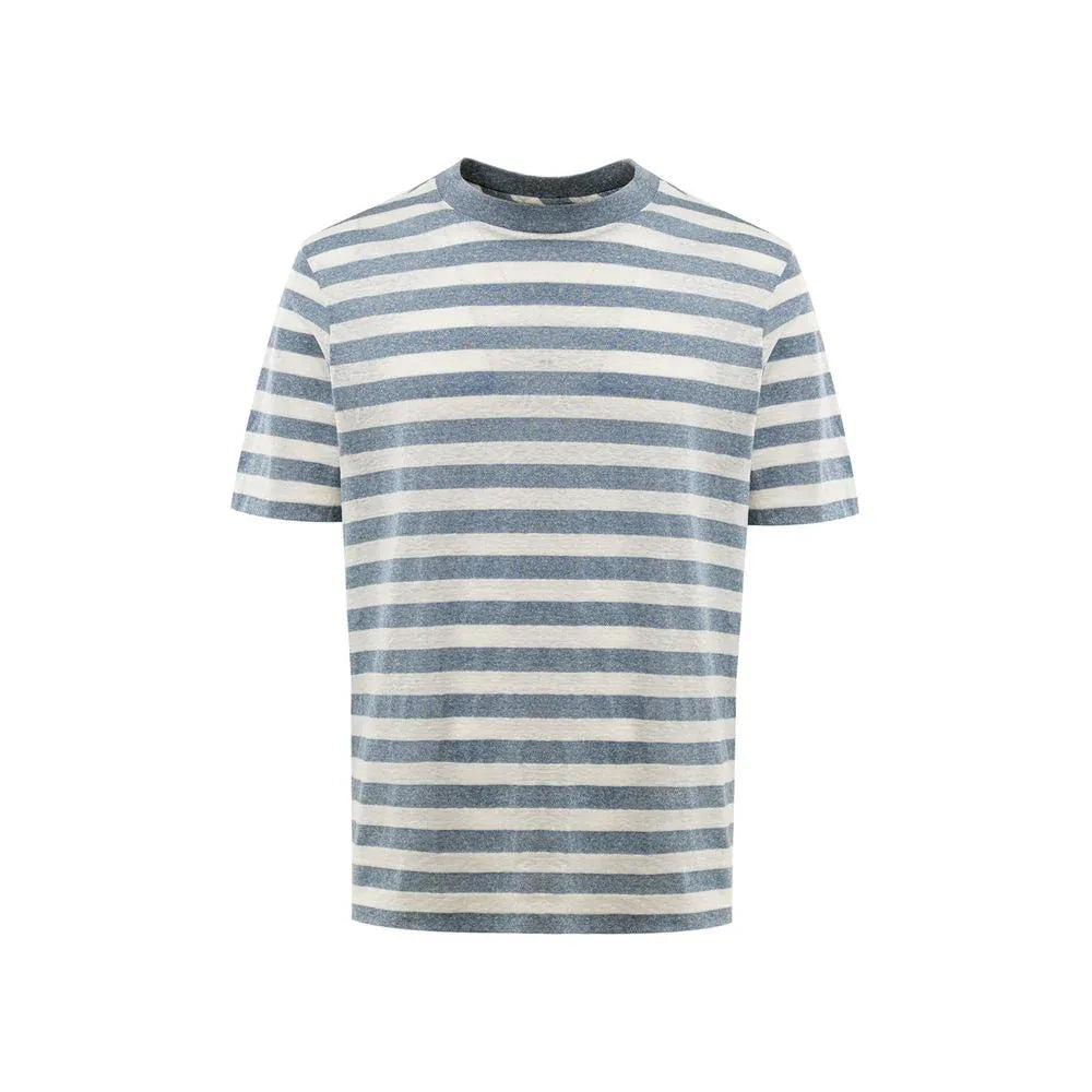 Gran Sasso Blue Cotton T-Shirt - Zeiniez