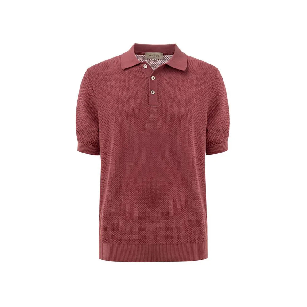 Gran Sasso Red Cotton Polo Shirt - Zeiniez
