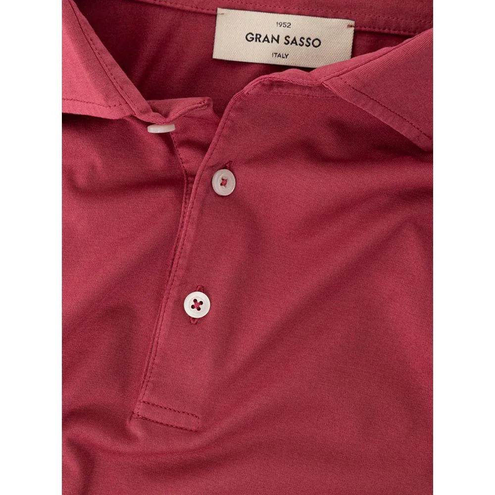 Gran Sasso Red Cotton Polo Shirt - Zeiniez