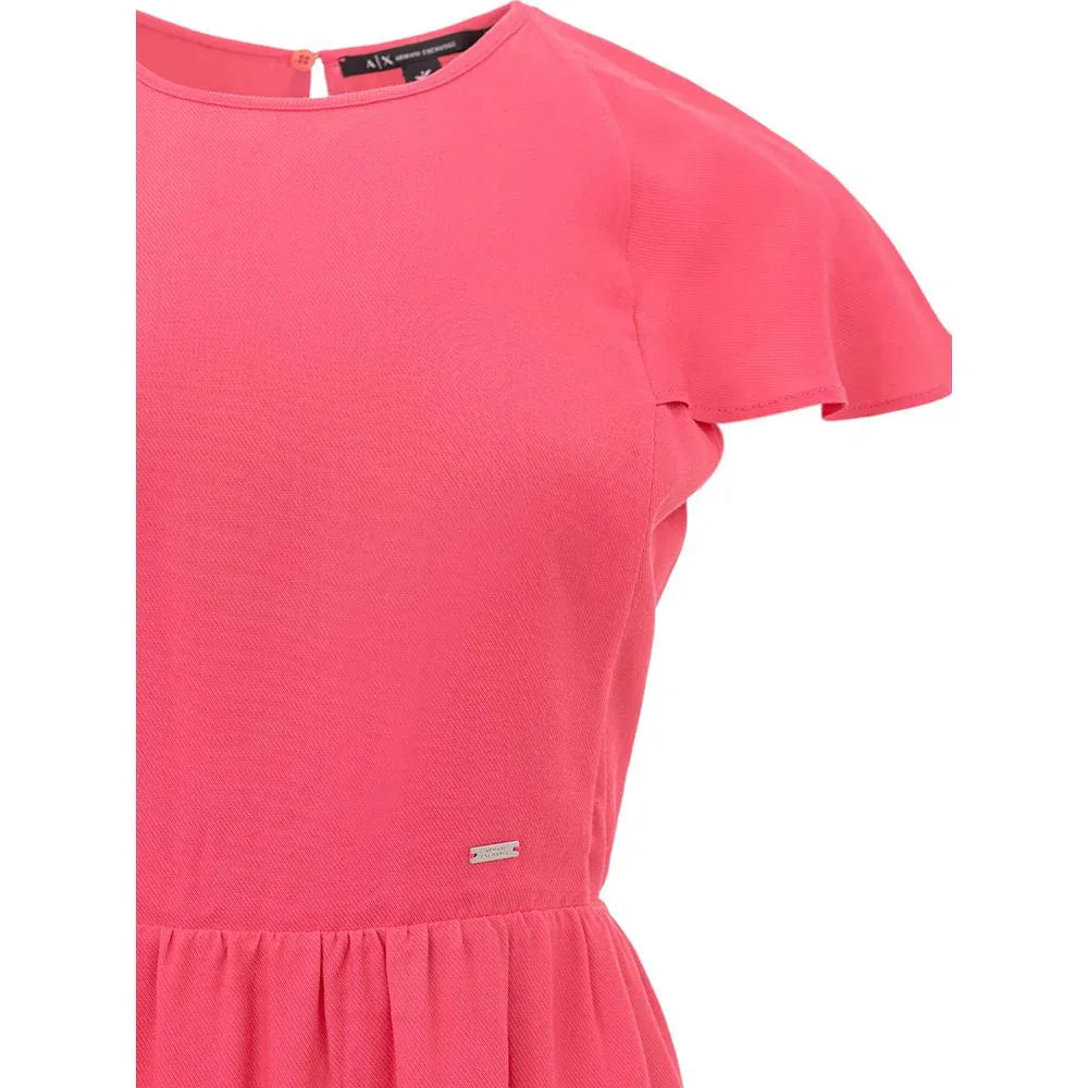 Armani Exchange Fuchsia Viscose Casual Dress - Zeiniez