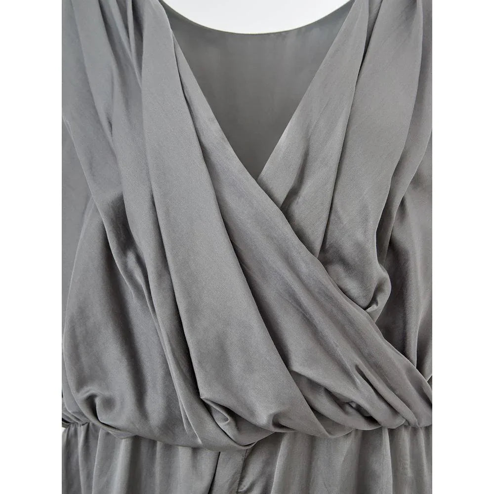 Lardini Gray Silk Casual Dress - Zeiniez