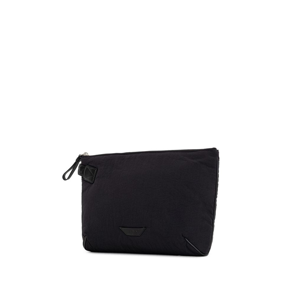 Bottega Veneta Black Nylon Clutch Bag - Zeiniez