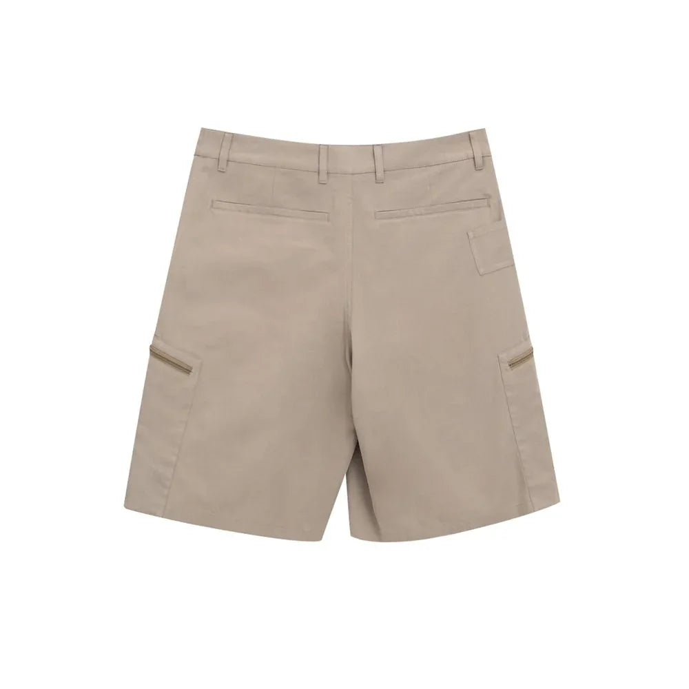 Dior Beige Cotton Cargo Shorts - Zeiniez